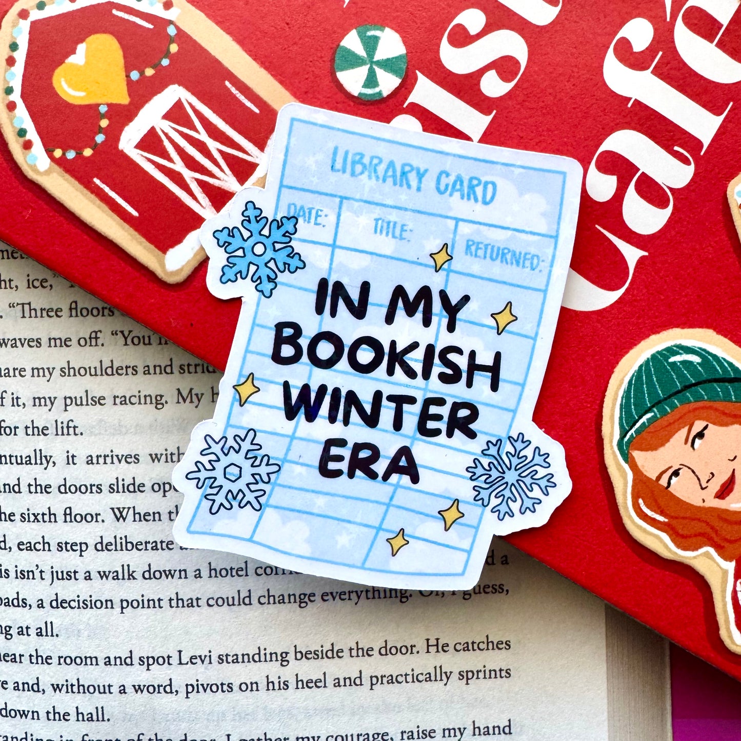 In My Bookish Winter Era Holographic Sticker