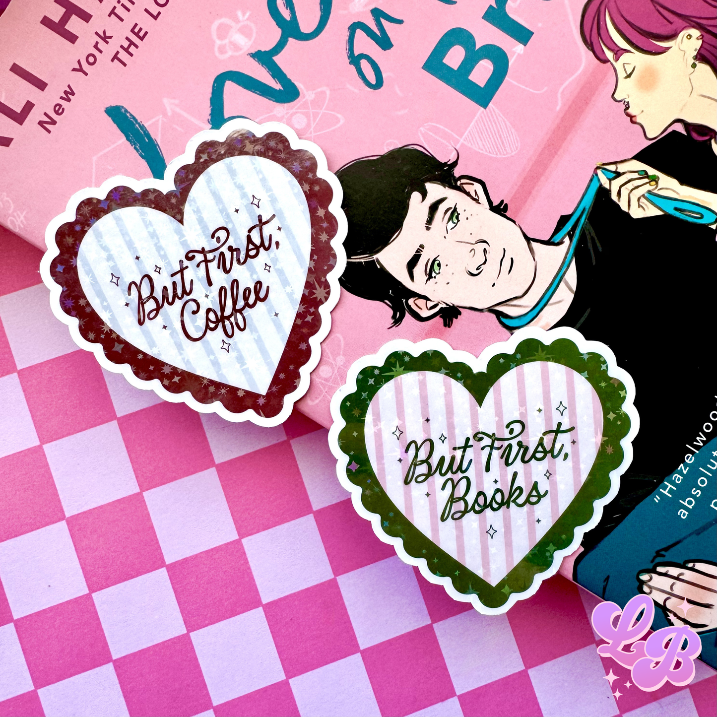 But First, Books Holographic Sticker