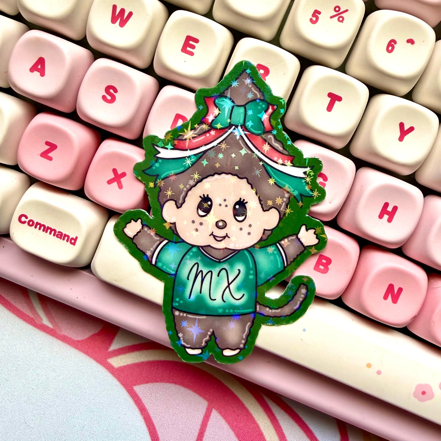 Mono de México Holographic Sticker