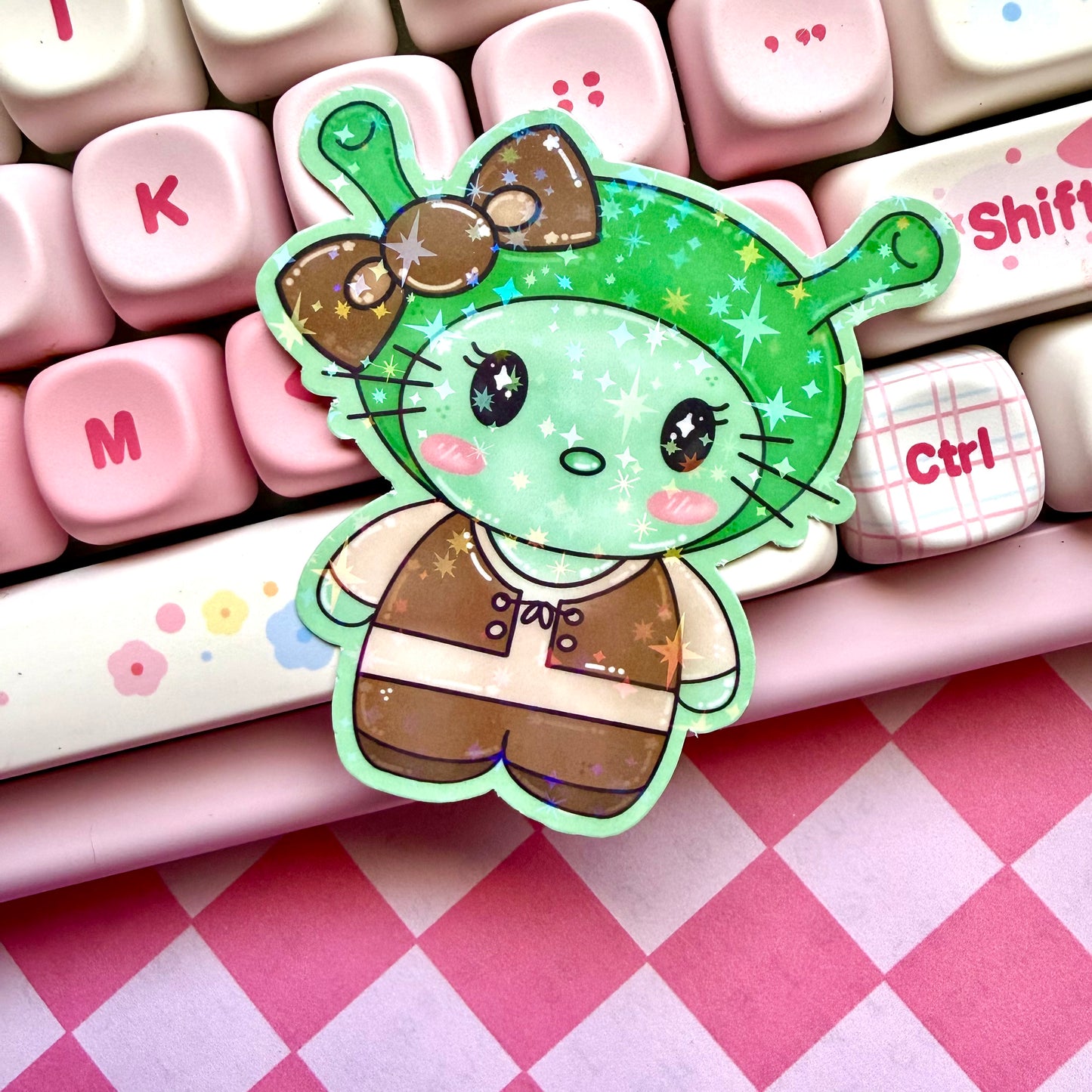 Ogre Kitty Holographic Sticker