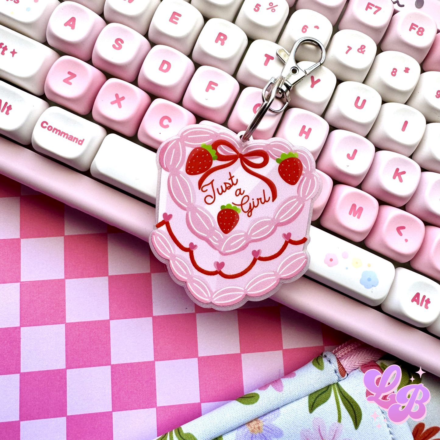 Just A Girl Keychain + Bag Charm