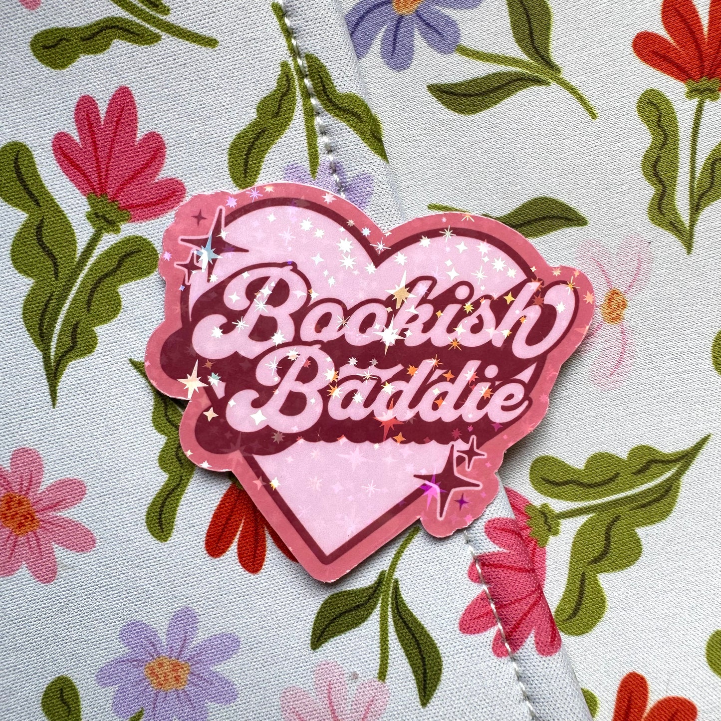 Bookish Baddie Holographic Sticker