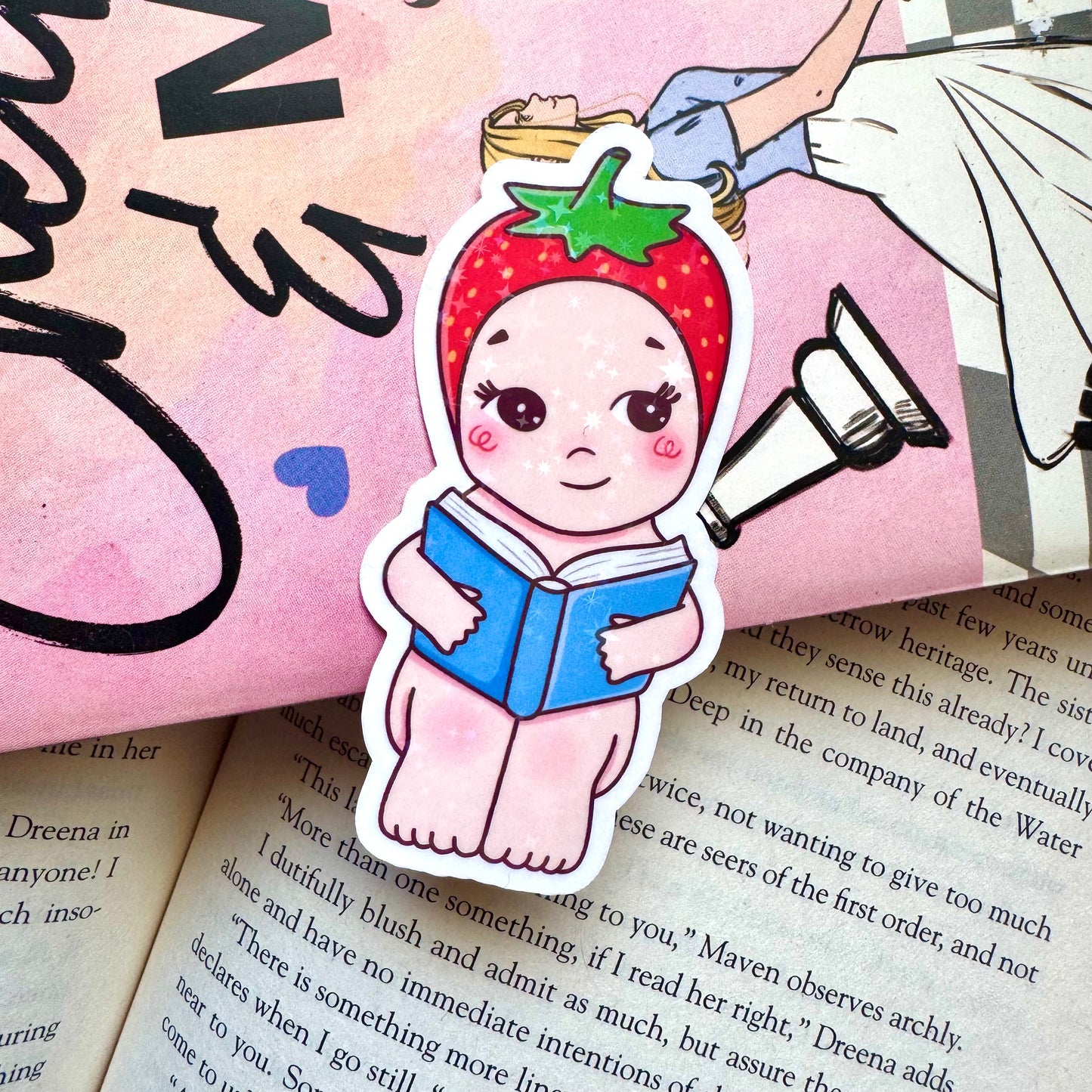 Strawberry Trinket Holographic Sticker