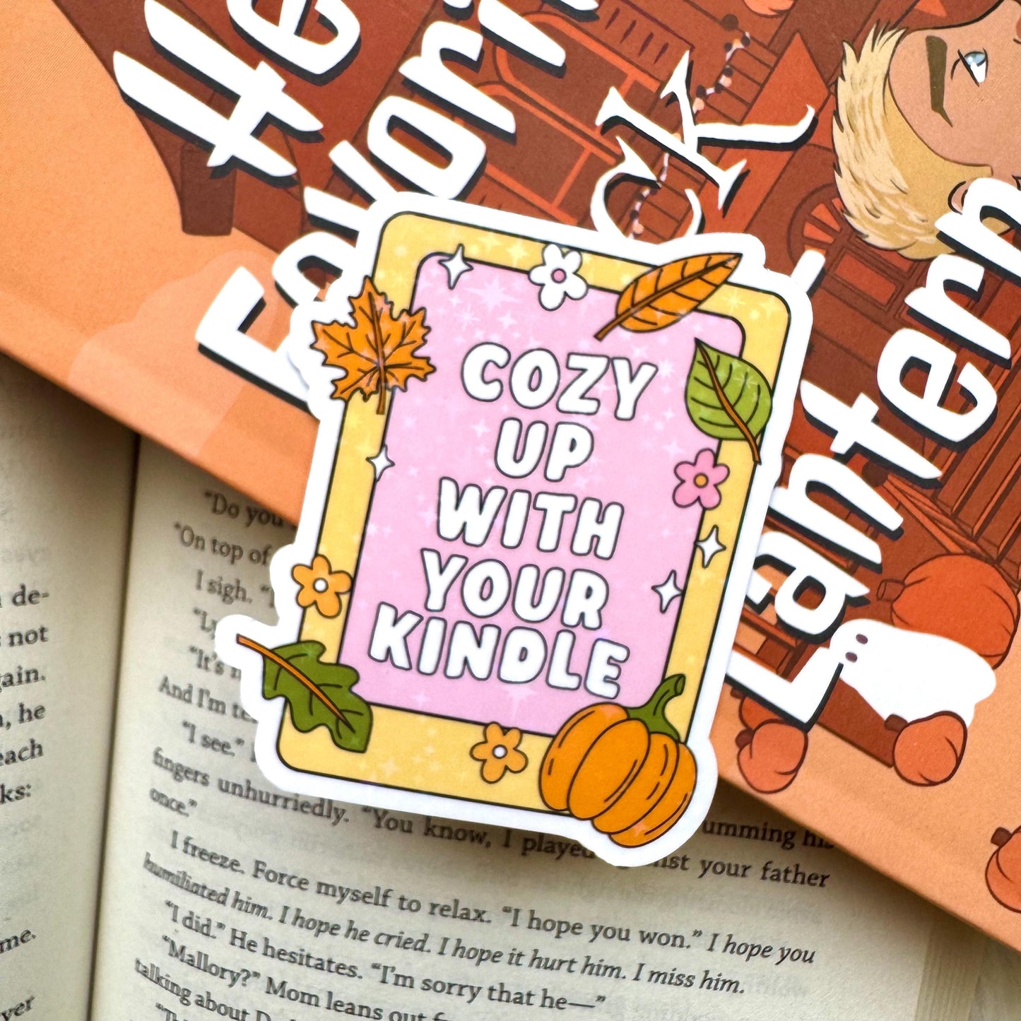 Cozy Up With Your Kindle Holographic Sticker