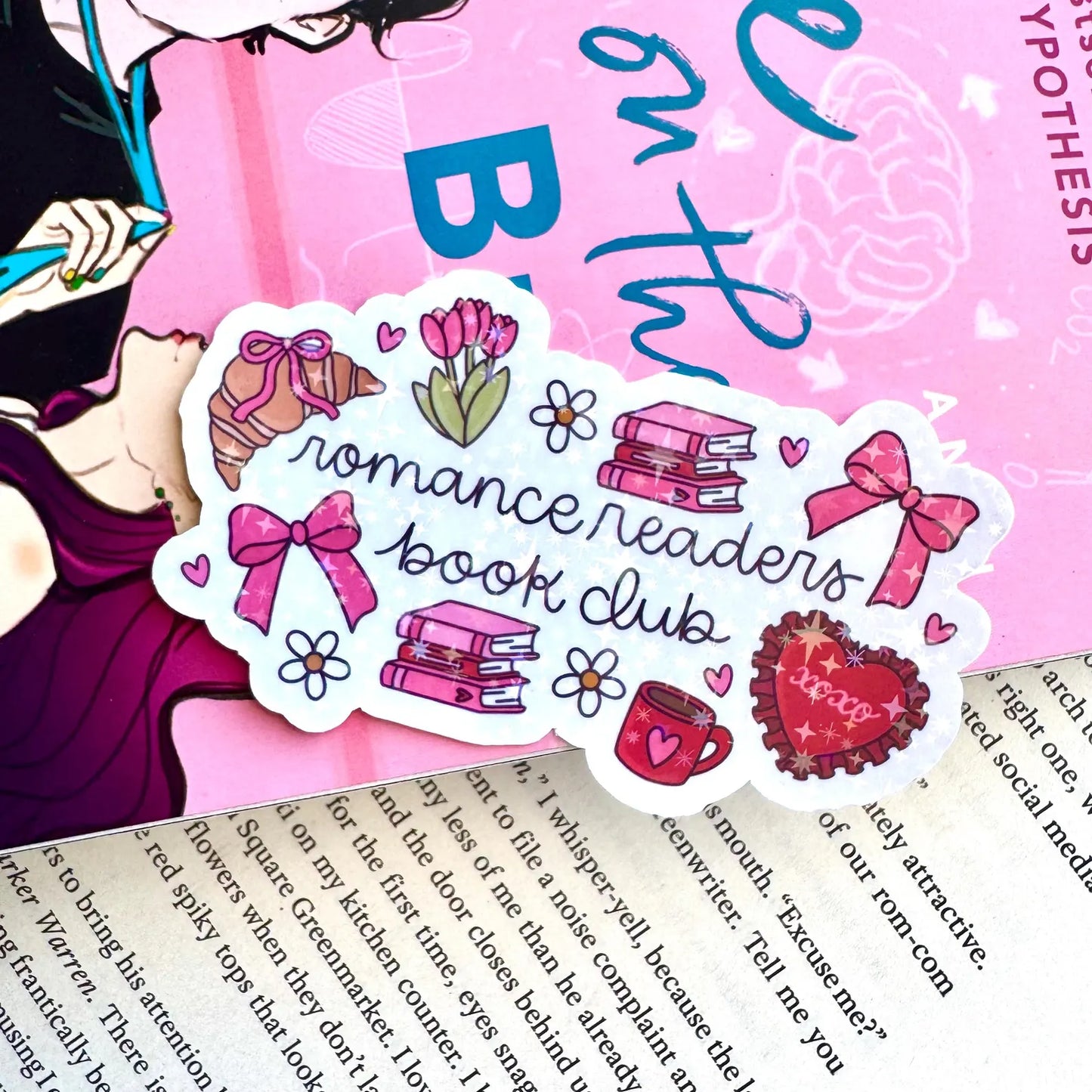 Romance Readers Club Holographic Sticker