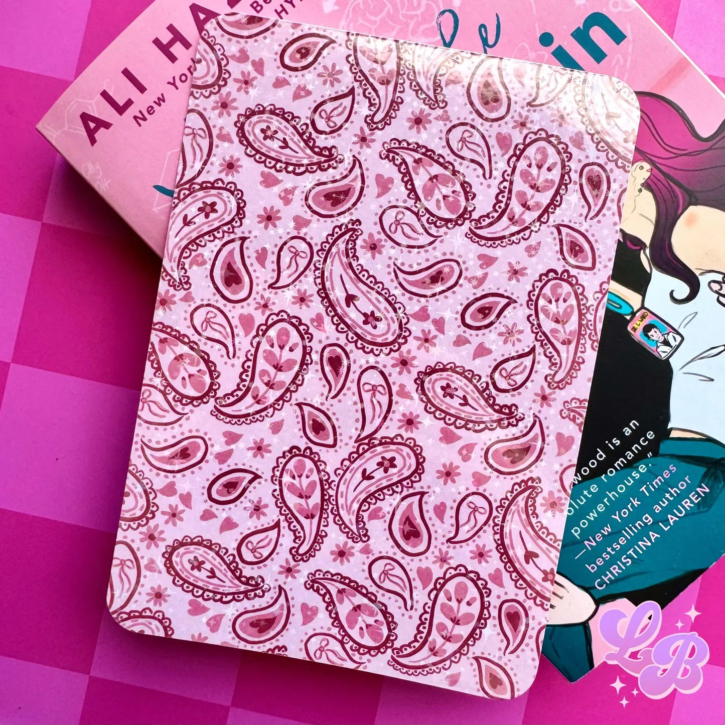Pink Paisley Holographic Kindle Insert For Clear Case