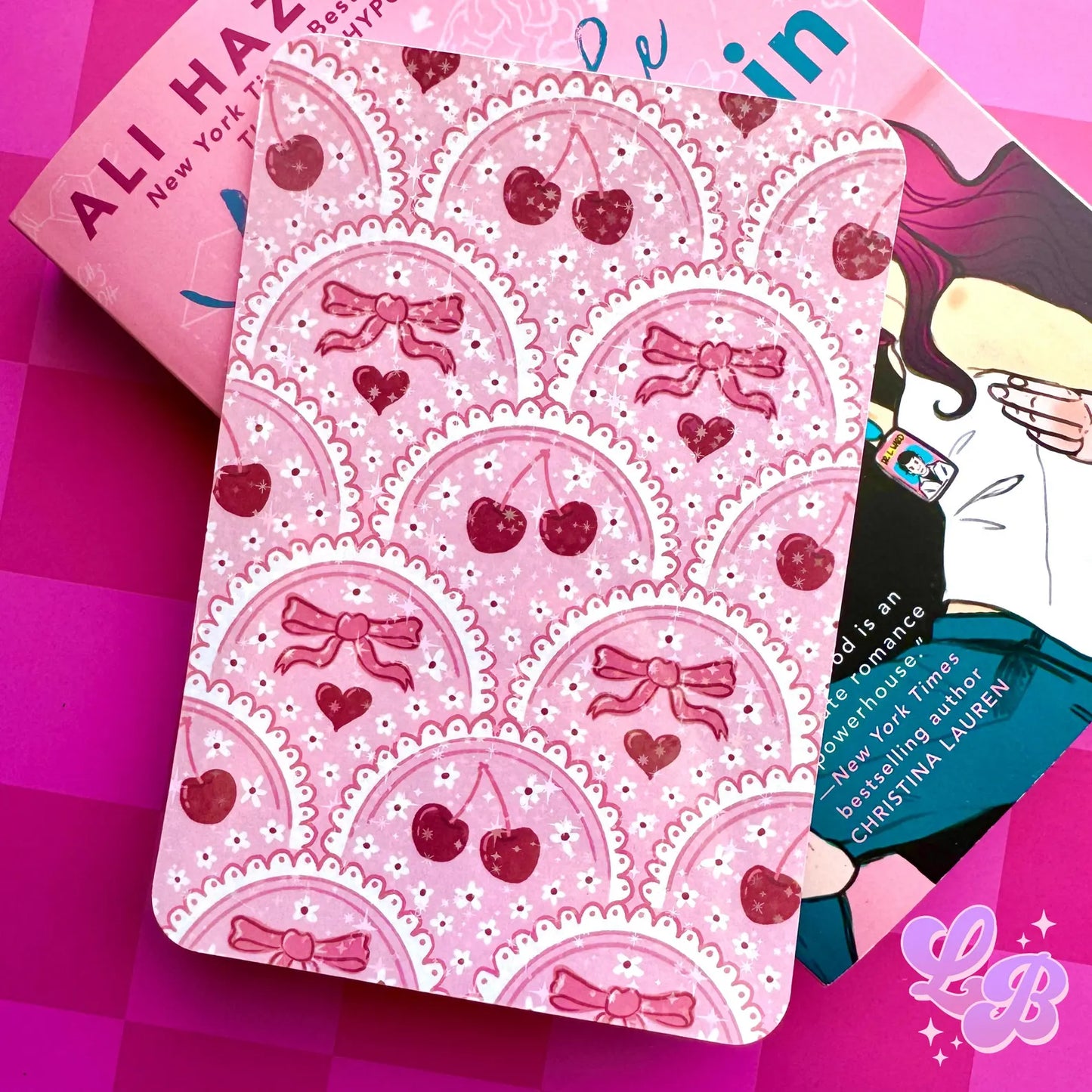 Cherry Bows Holographic Kindle Insert For Clear Case