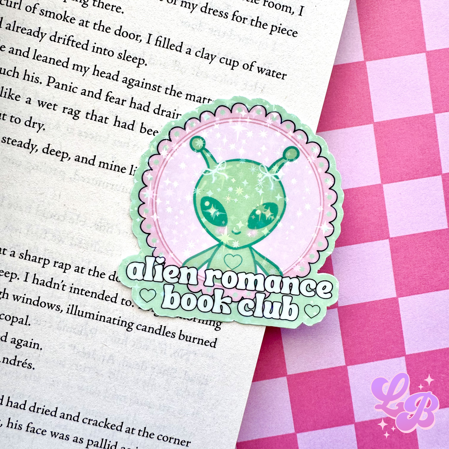 Alien Romance Book Club Holographic Sticker