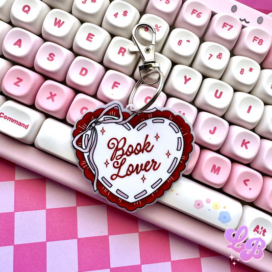 Book Lover Keychain + Bag Charm