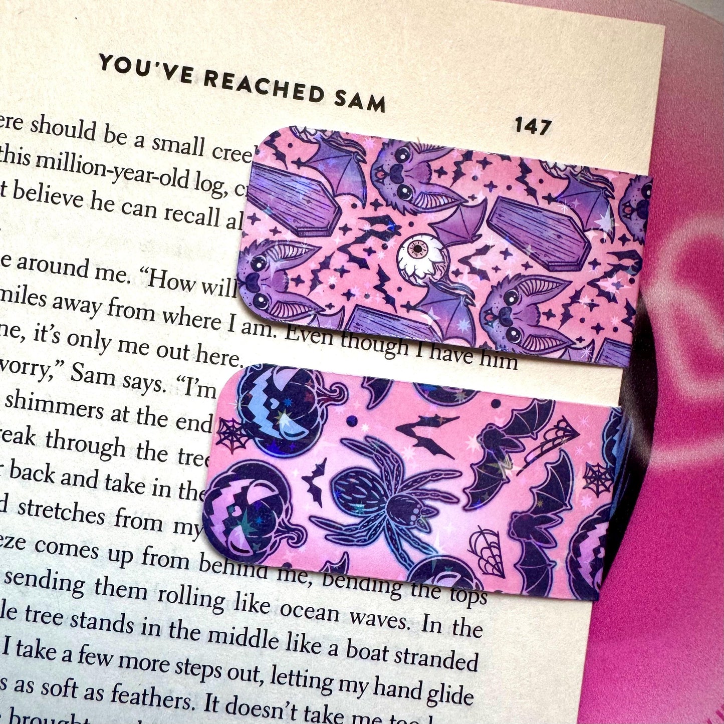 Spooky Bats Holographic Magnetic Bookmark