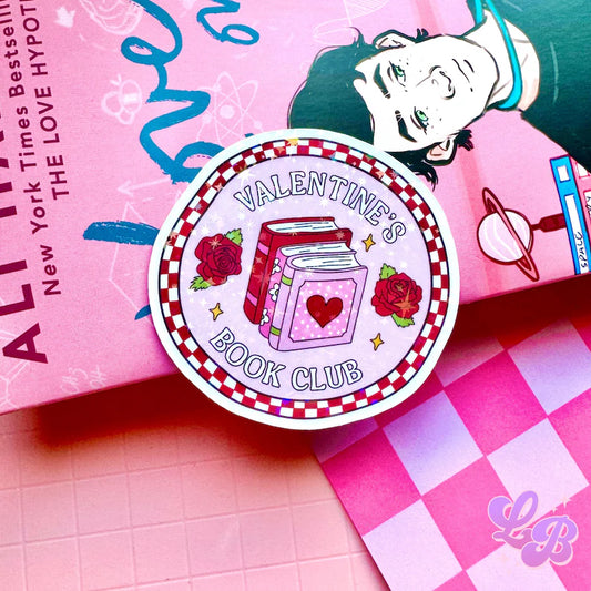 Valentine's Book Club Holographic Sticker