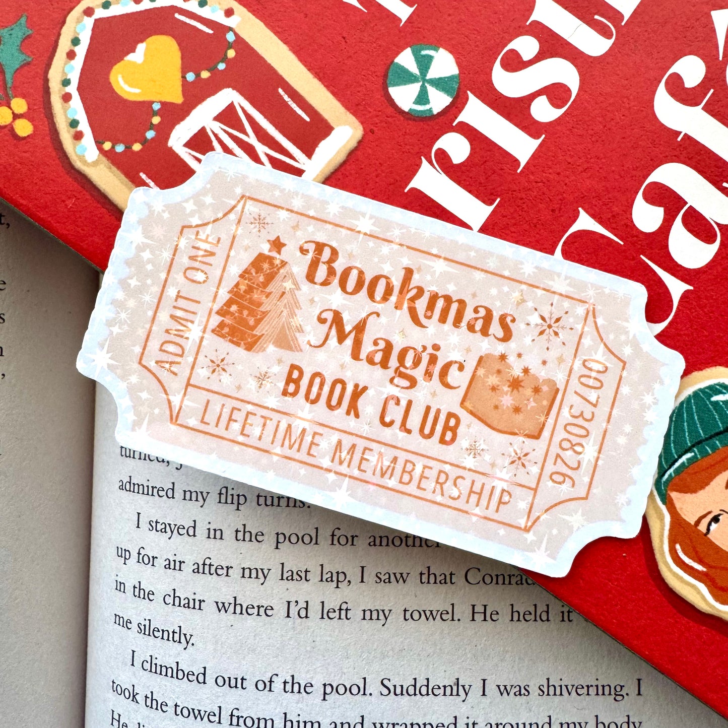 Bookmas Magic Book Club Ticket Holographic Sticker