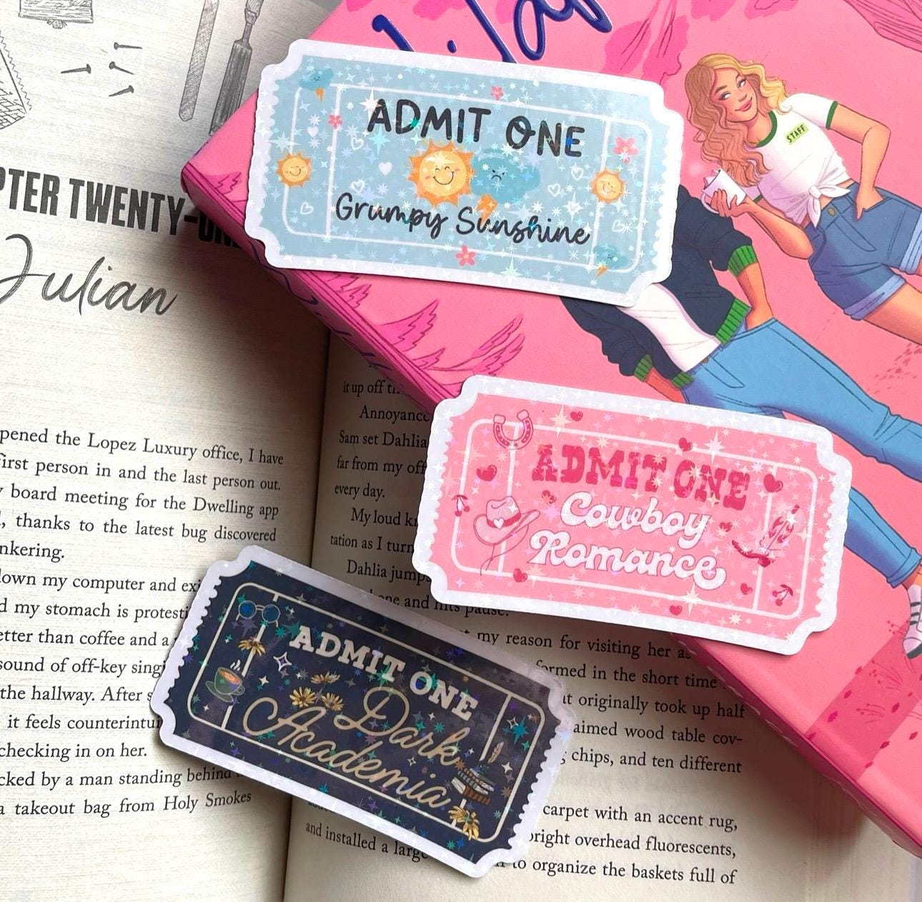 Grumpy Sunshine Ticket Holographic Sticker
