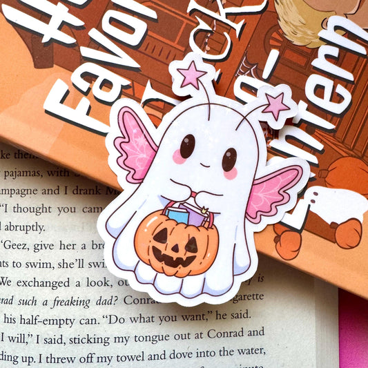 Bookish Fairy Ghost Holographic Sticker