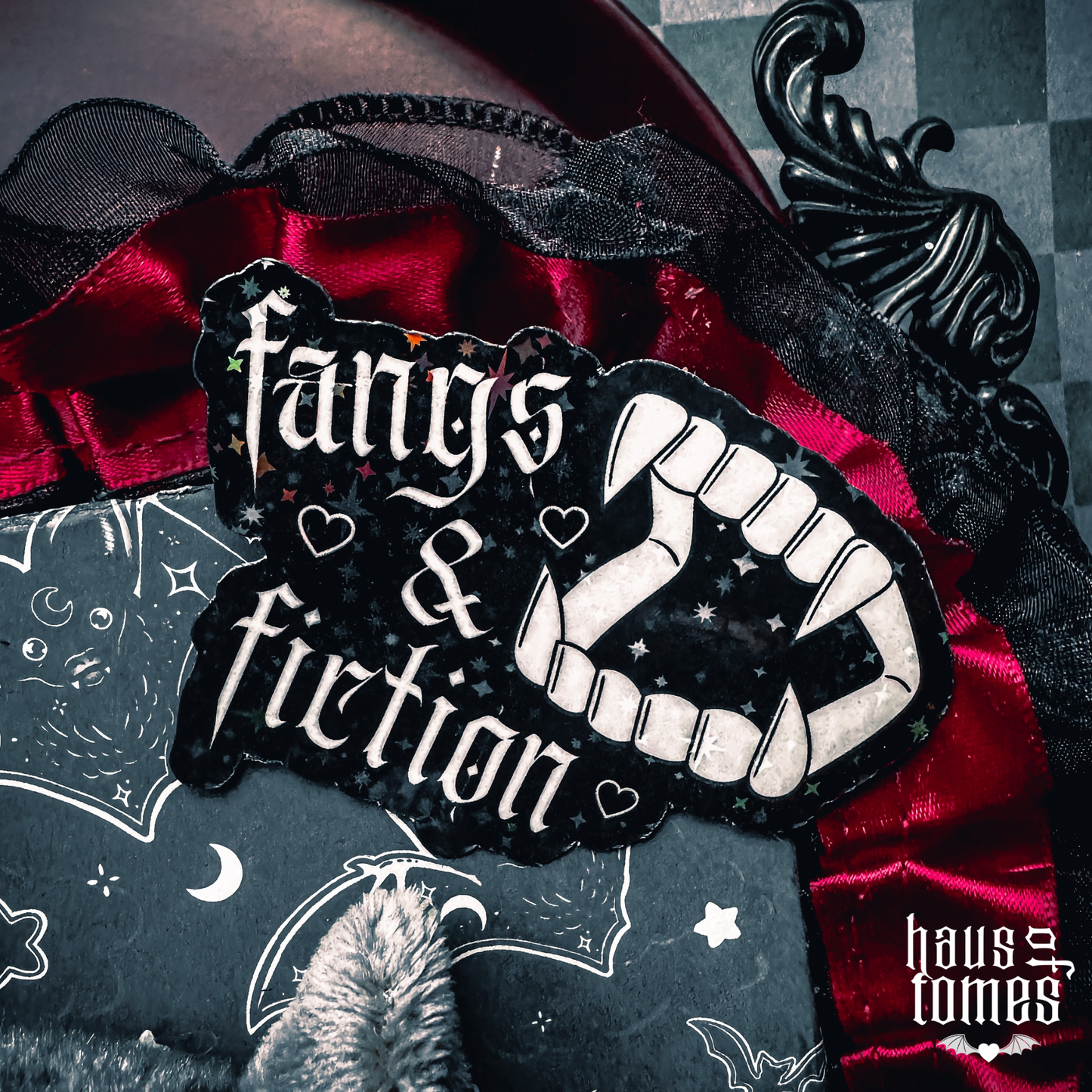 Fangs & Fiction Holographic Sticker