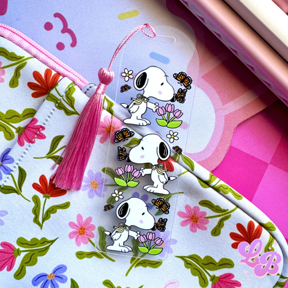 Spring Pup Acrylic Bookmark