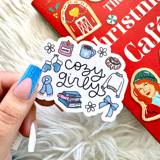 Cozy Girl Holographic Sticker