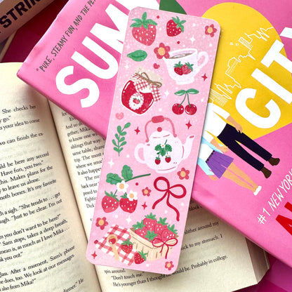 Strawberry Picnic Holographic Bookmark