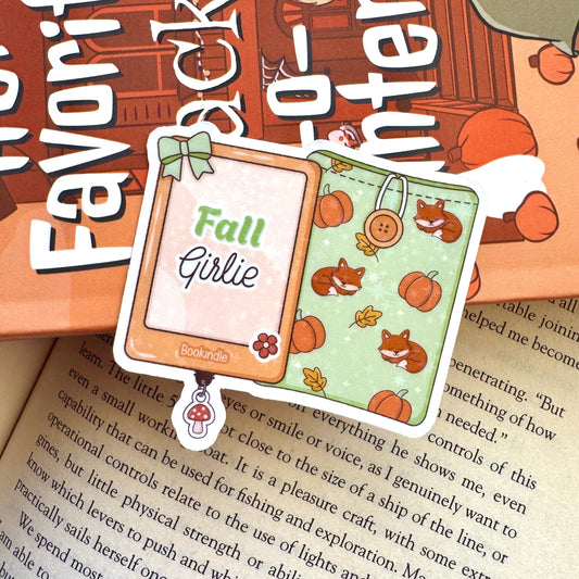 Fall Girlie Kindle Case Holographic Sticker