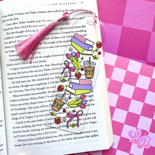Spring Reads Acrylic Bookmark