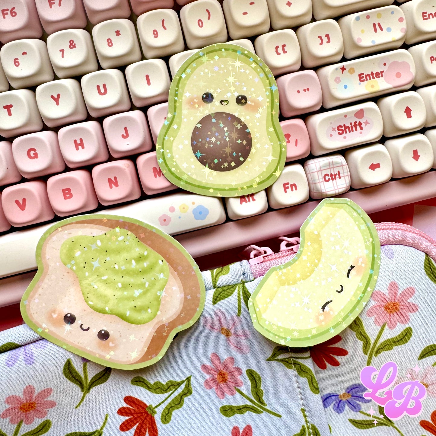 Avocado Lovers Holographic Sticker Pack