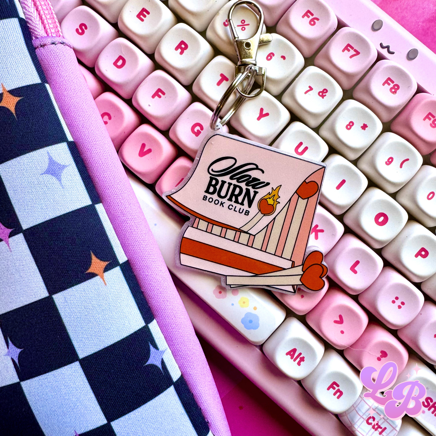 Slow Burn Book Club Keychain + Bag Charm