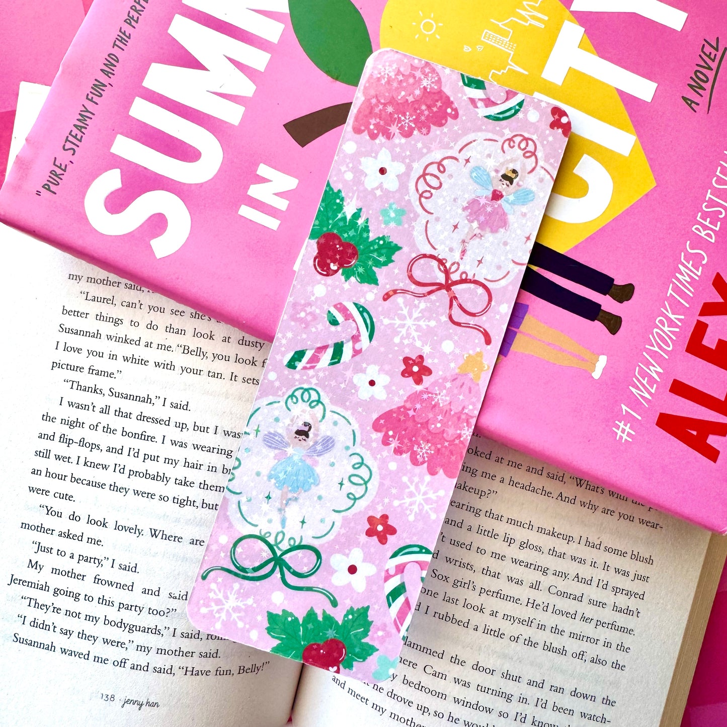 Christmas Fairy Ballerina Holographic Bookmark