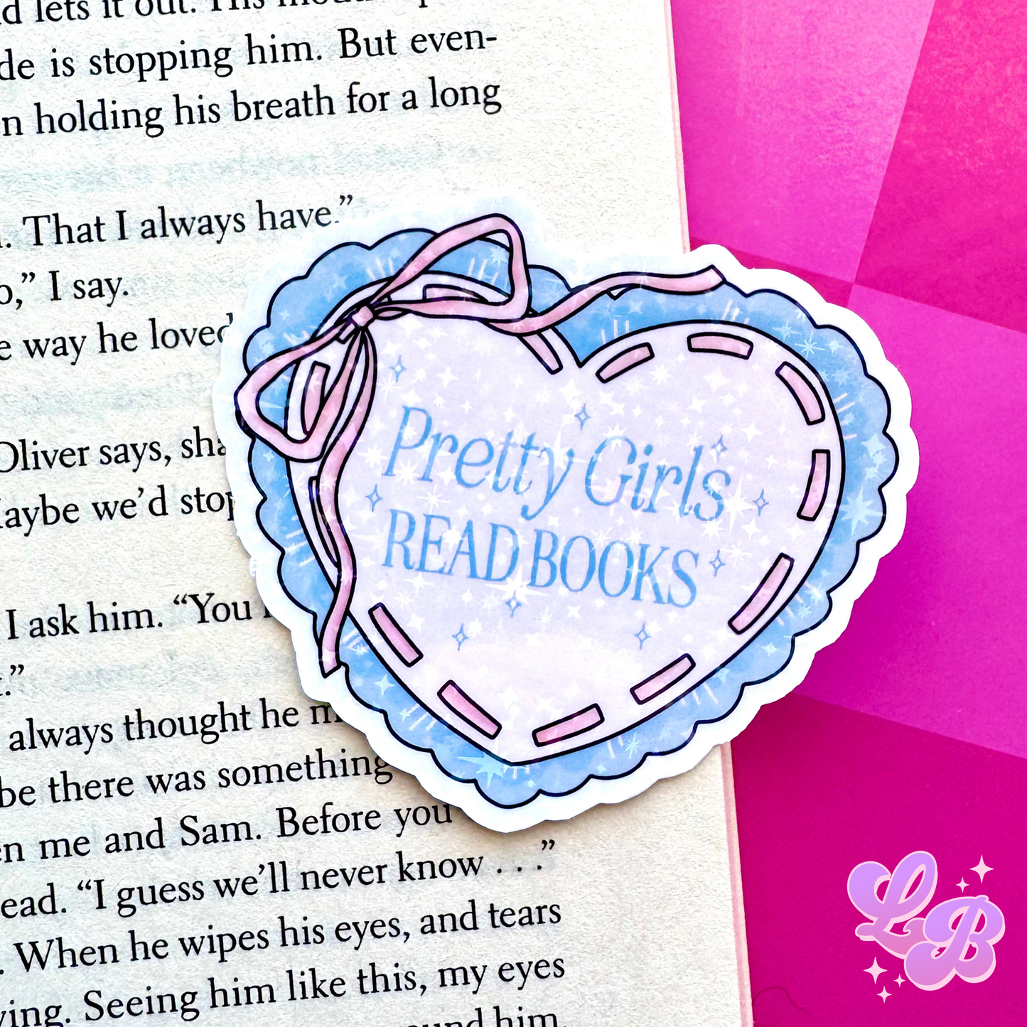 Pretty Girls Read Books Holographic Sticker