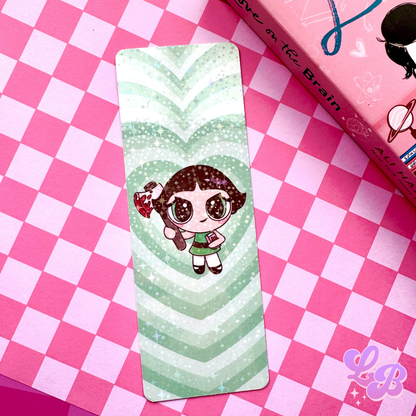 Green Horror Bookish Girlie Holographic Bookmark