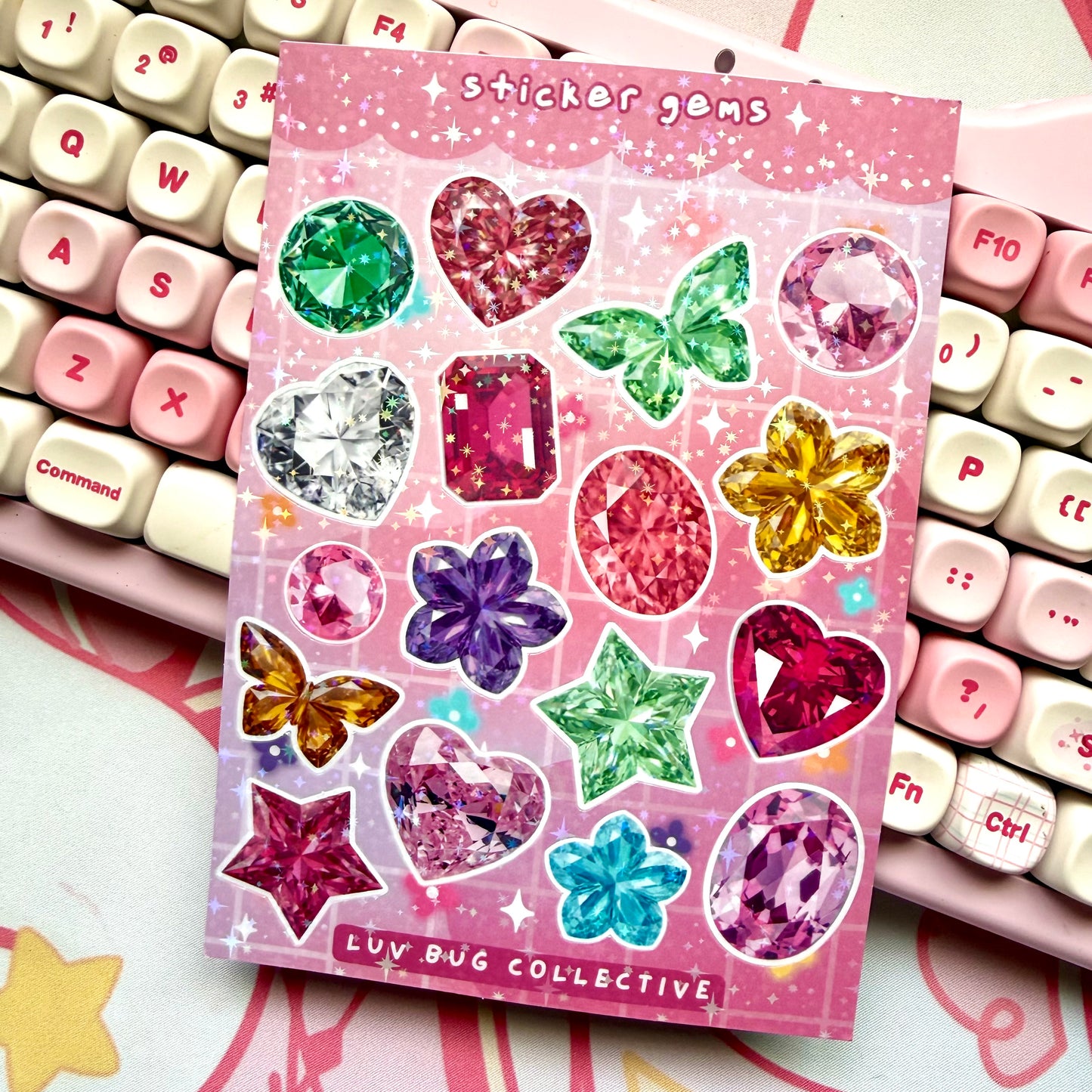 Sticker Gems Holographic Sticker Sheet