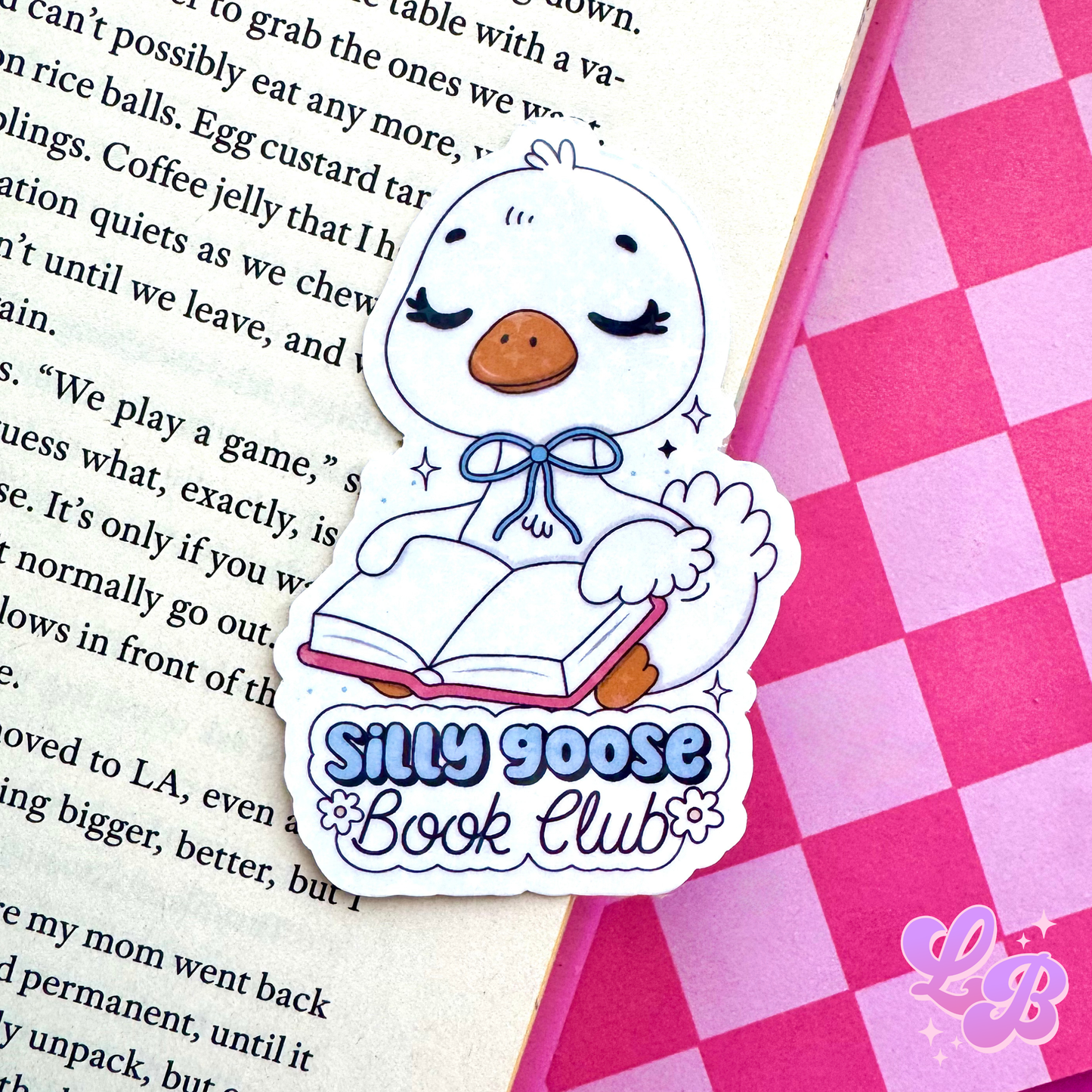 Silly Goose Book Club Holographic Sticker