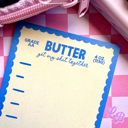 Blue Butter Memo Pad