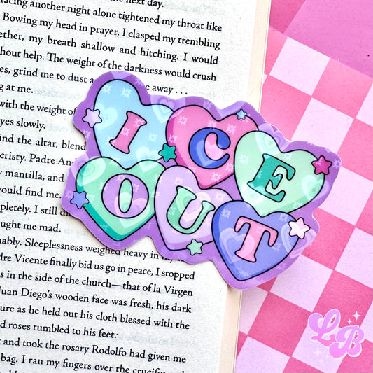 Ice Out Holographic Hearts Sticker