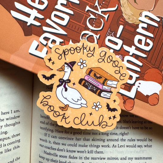 Spooky Goose Book Club Holographic Sticker