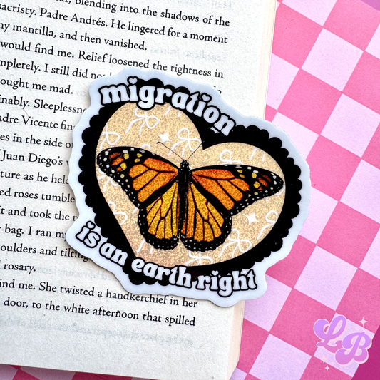 Migration Is An Earth Right Glitter Sticker