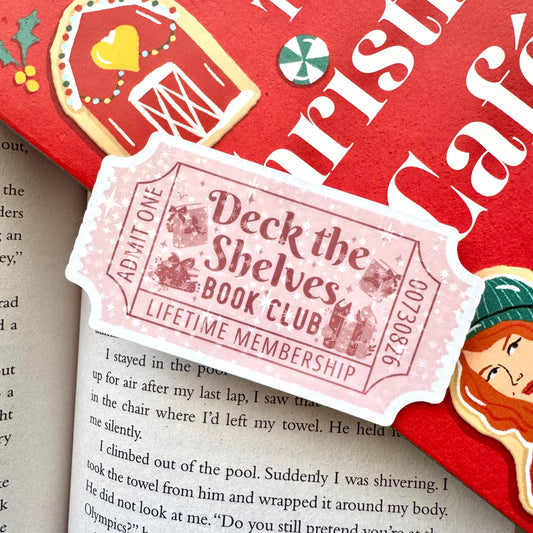 Deck the Shelves Book Club Ticket Holographic Sticker
