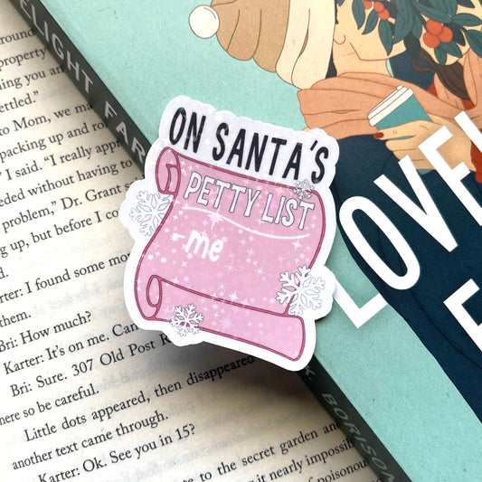 Santa's Petty List Holographic Sticker