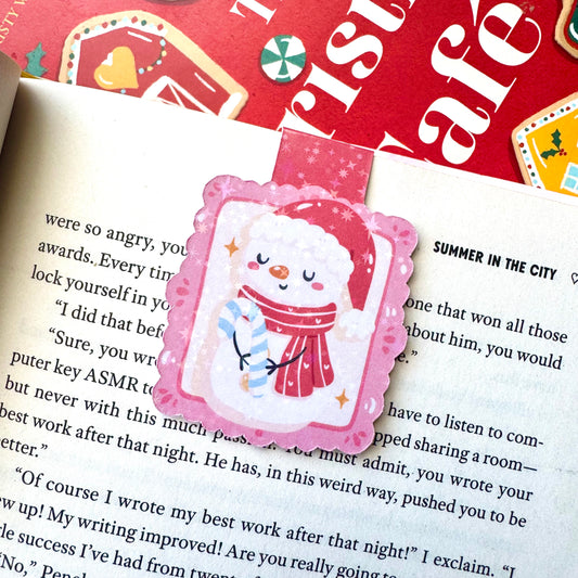 Christmas Snowman Holographic Magnetic Bookmark