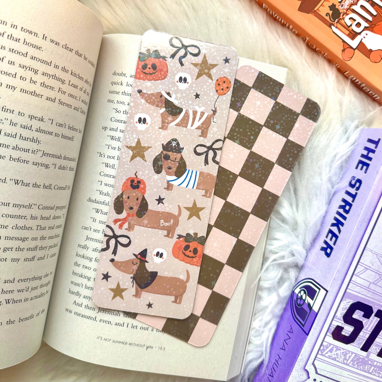 Dachshund Halloween Holographic Bookmark