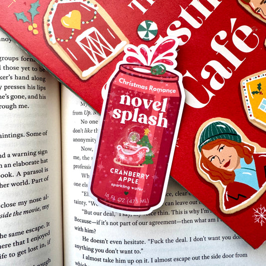 Christmas Romance Novel Splash Holographic Sticker