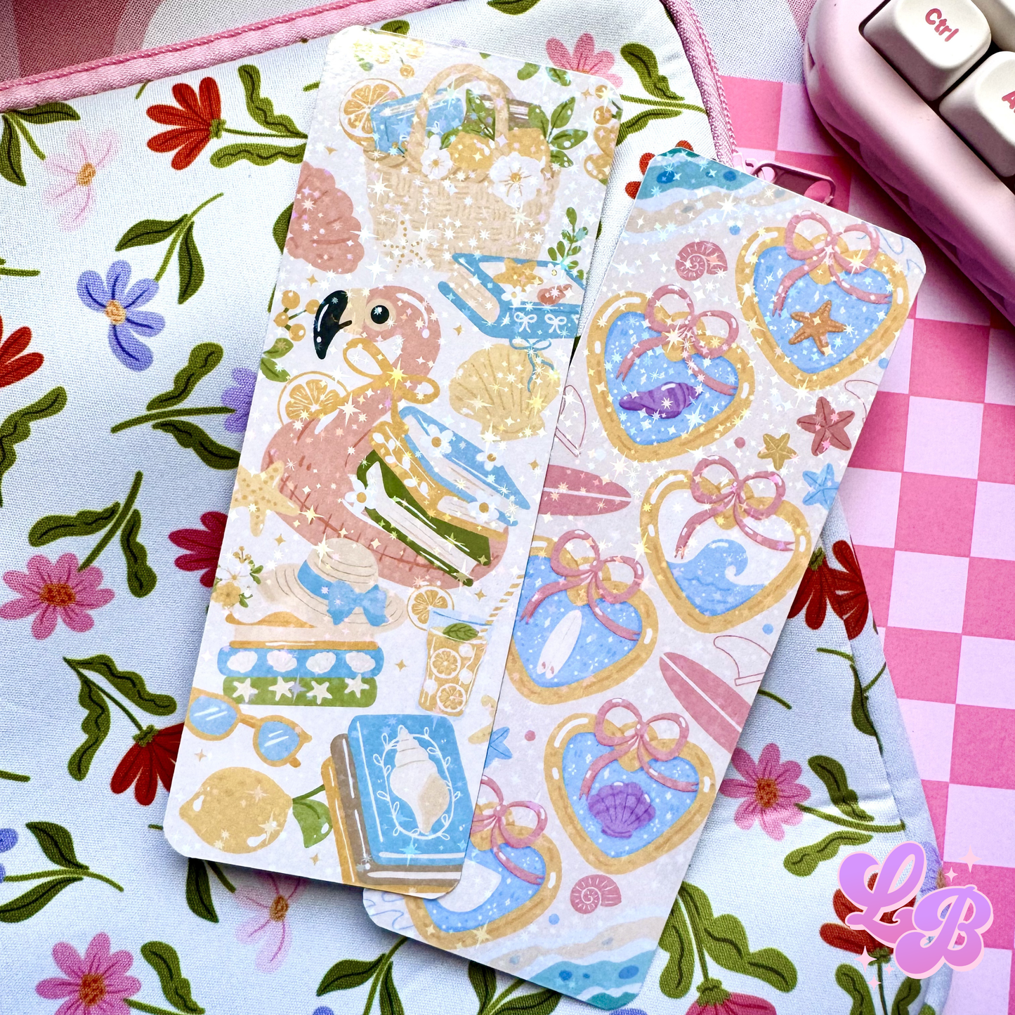 Beach Lockets Holographic Bookmark