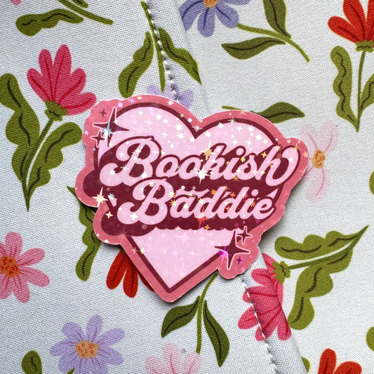 Bookish Baddie Holographic Sticker