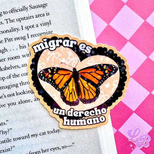 Migrar Es Un Derecho Humano Holographic Sticker