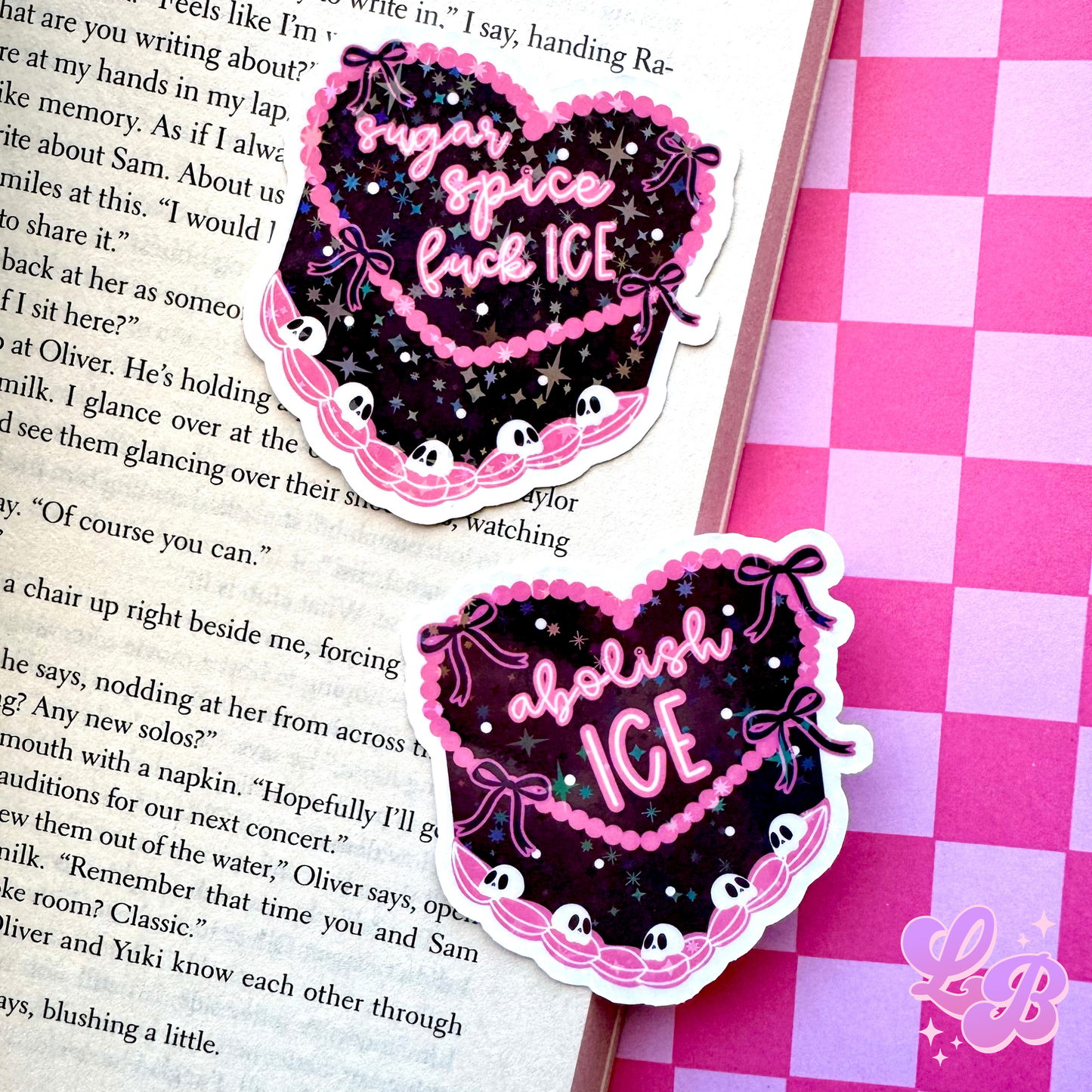 Abolish Ice Cake Holographic Sticker