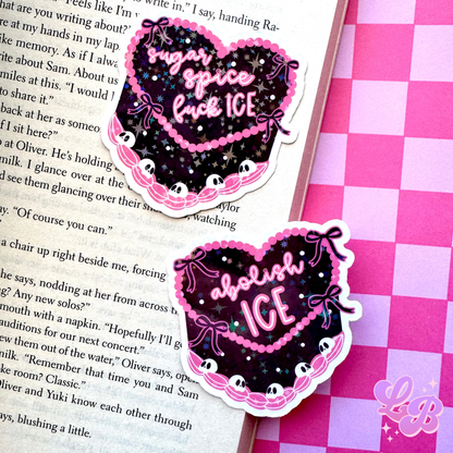 Abolish Ice Cake Holographic Sticker