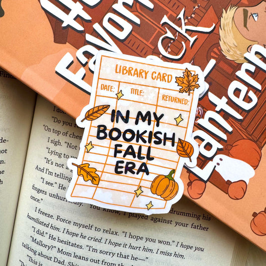 In My Bookish Fall Era Holographic Sticker