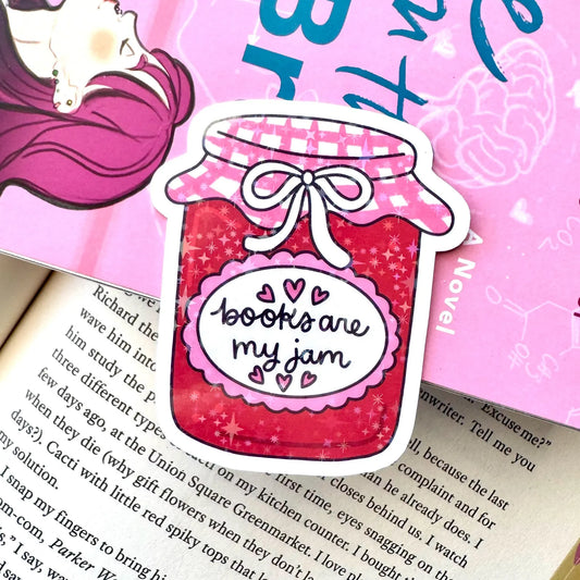 Books Are My Jam Holographic Sticker