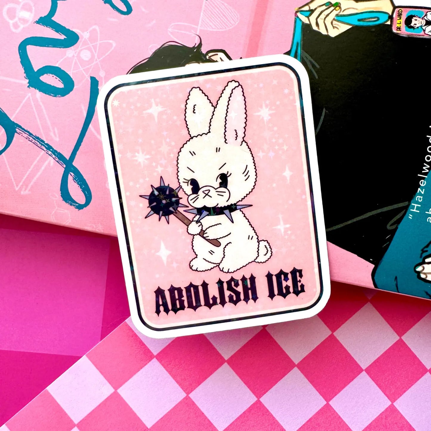 Abolish Ice Holographic Sticker