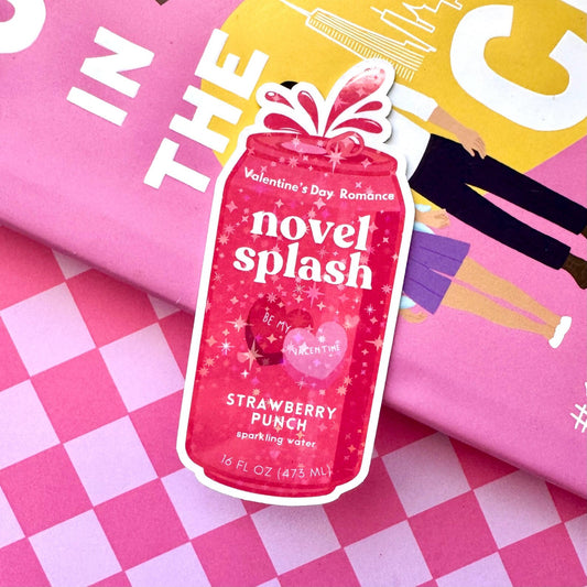 Valentine's Day Romance Novel Splash Holographic Sticker