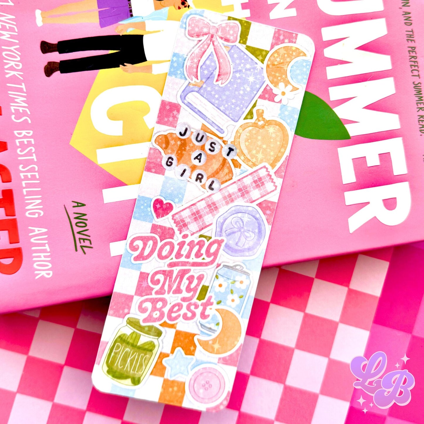 Just a Girl Doing My Best Holographic Bookmark